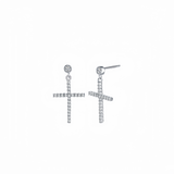 Cross Silver Earrings