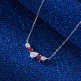 Pearl Shape Cluster Bar Necklace